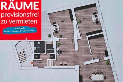 Untermiete: Büro-Schulungsräume in Bergisch Gladbach Mitte zimmer
