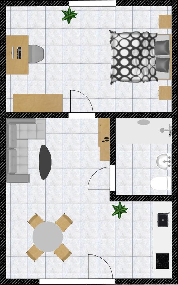 1,5-Zimmer-Wohnung nähe Kohlbruck mit Duschbad und EBK
