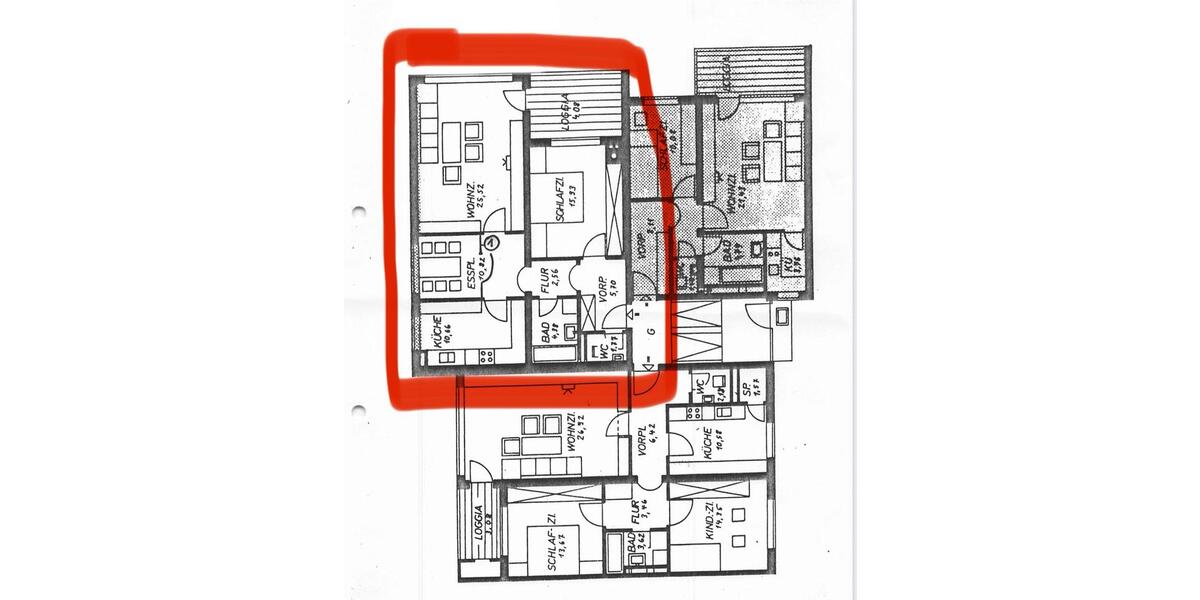 Etagenwohnung Nattheim - 3 Zimmer, 83 m&sup2;, 1.150&euro; | Angebot:24828139