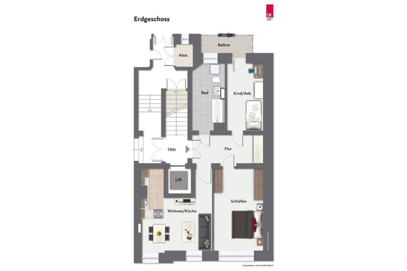 Komfortable Wohnung in mondänem Altbau in Elbnähe. Balkon, Parkett, und Tageslichtbad mit Wanne. 3 zimmer