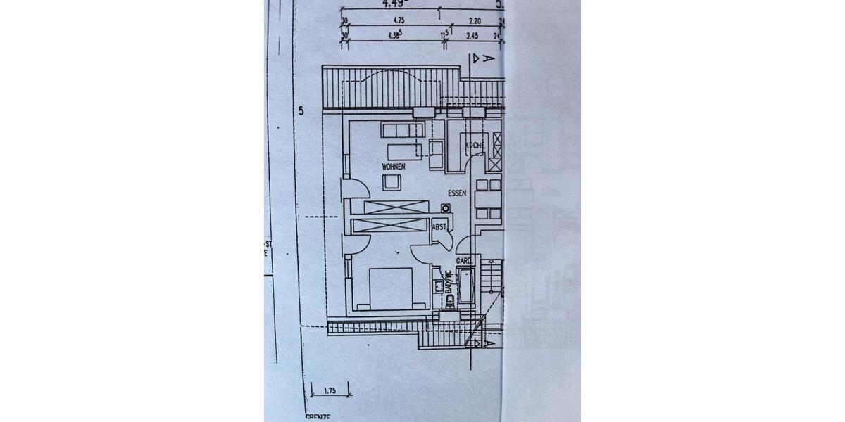 Etagenwohnung Bühl - 2.5 Zimmer, 52 m&sup2;, 550&euro; | Angebot:25297188