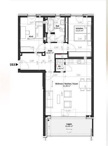 Etagenwohnung Schönefeld - 3 Zimmer, 79 m&sup2;, 1.680&euro; | Angebot:26639732