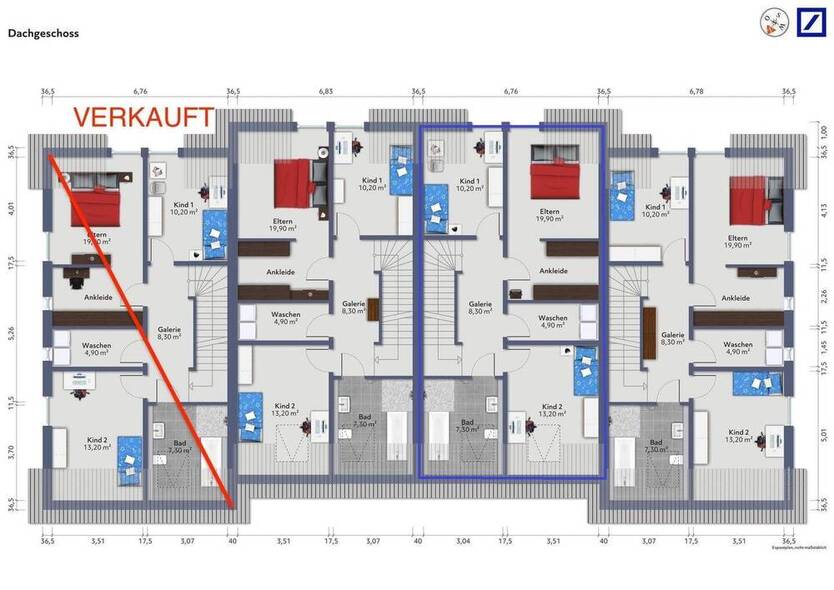 Neubau Reihenmittelhaus (KfW 40 EE) mit Erdwärme, in sehr guter Lage zum Delbrücker Zentrum