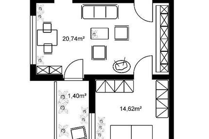 Wohnung Wiesbaden Dotzheim - 2 Zimmer, 51 m&sup2;, 608&euro; | Angebot:25899532