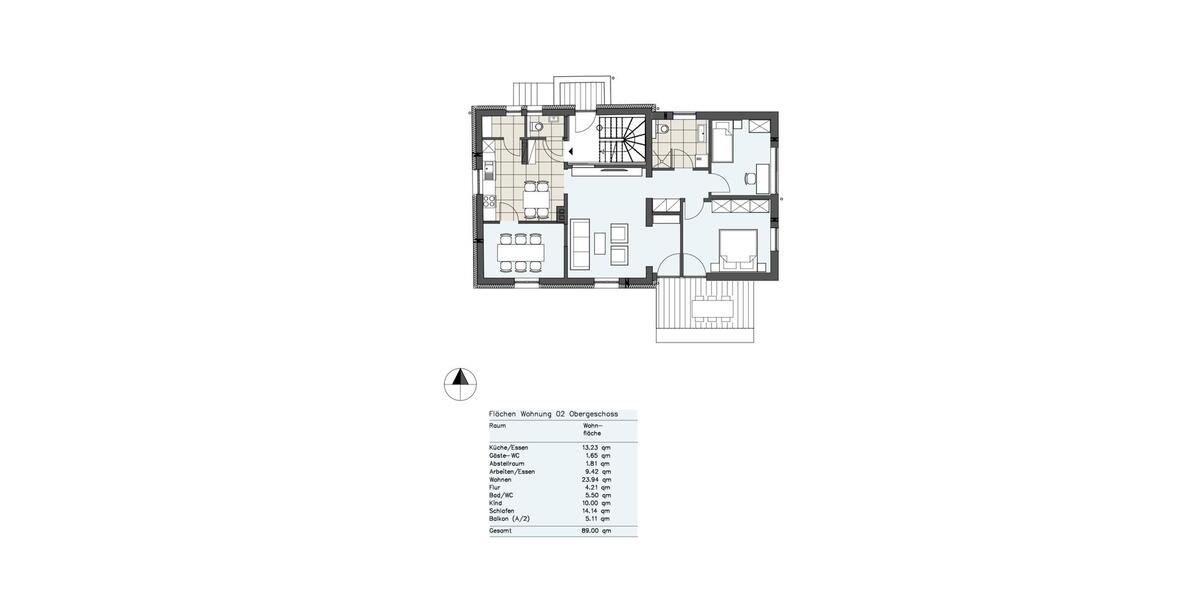 Etagenwohnung Arnstorf - 4 Zimmer, 89 m&sup2;, 1.260&euro; | Angebot:26638660
