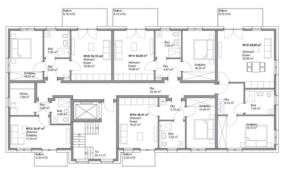 Erdgeschoßwohnung Bad Oldesloe - 2 Zimmer, 52 m&sup2;, 837&euro; | Angebot:24462469