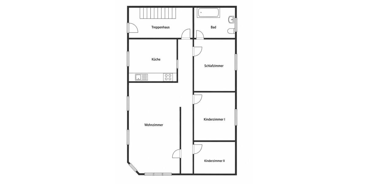 Erdgeschoßwohnung Ebersbach - 4 Zimmer, 70 m&sup2;, 450&euro; | Angebot:26672100