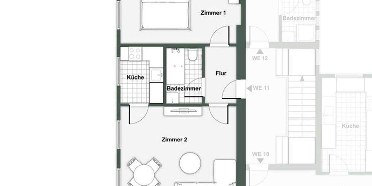 Etagenwohnung Eberswalde - 2 Zimmer, 47 m&sup2;, 705&euro; | Angebot:25921672