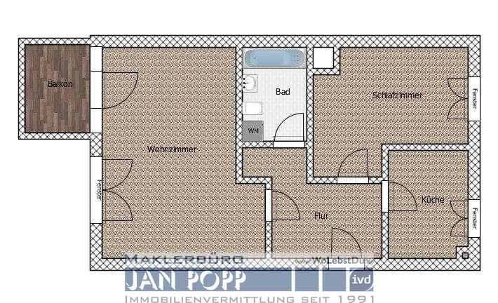 Etagenwohnung Greiz - 2 Zimmer, 73 m&sup2;, 530&euro; | Angebot:26532566