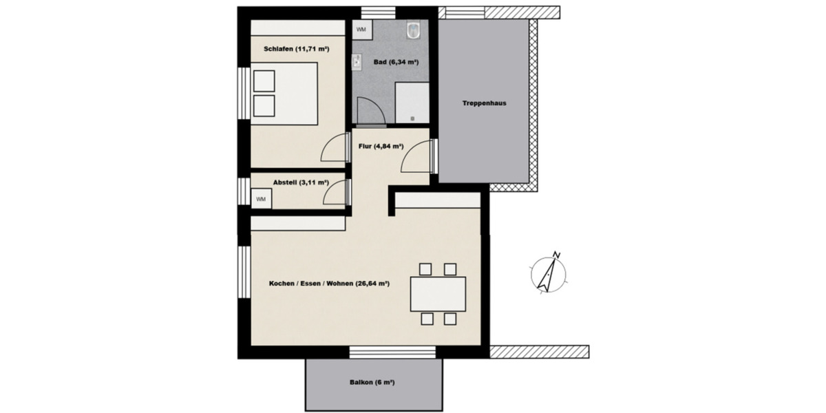 Neubau - 2 ZKB Wohnung in ruhiger Lage in Thannhausen - Erstbezug zimmer