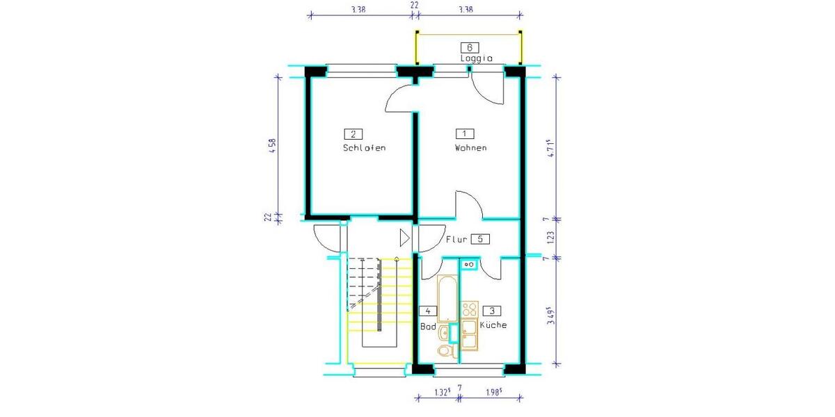 Etagenwohnung Bautzen - 2 Zimmer, 47 m&sup2;, 273&euro; | Angebot:26631594