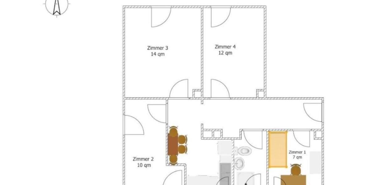 WG-Zimmer in schöner und zentraler 4er WG 1 zimmer