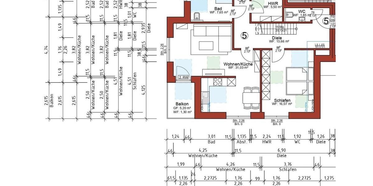 Etagenwohnung Rhauderfehn - 3 Zimmer, 95 m&sup2;, 1.100&euro; | Angebot:24534526
