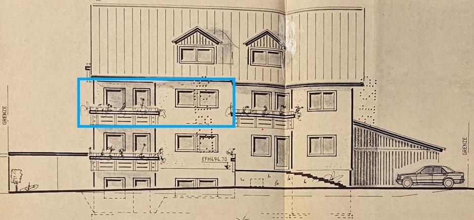 3-Zi.-Wohnung mit Balkon, Garage +Stellplatz