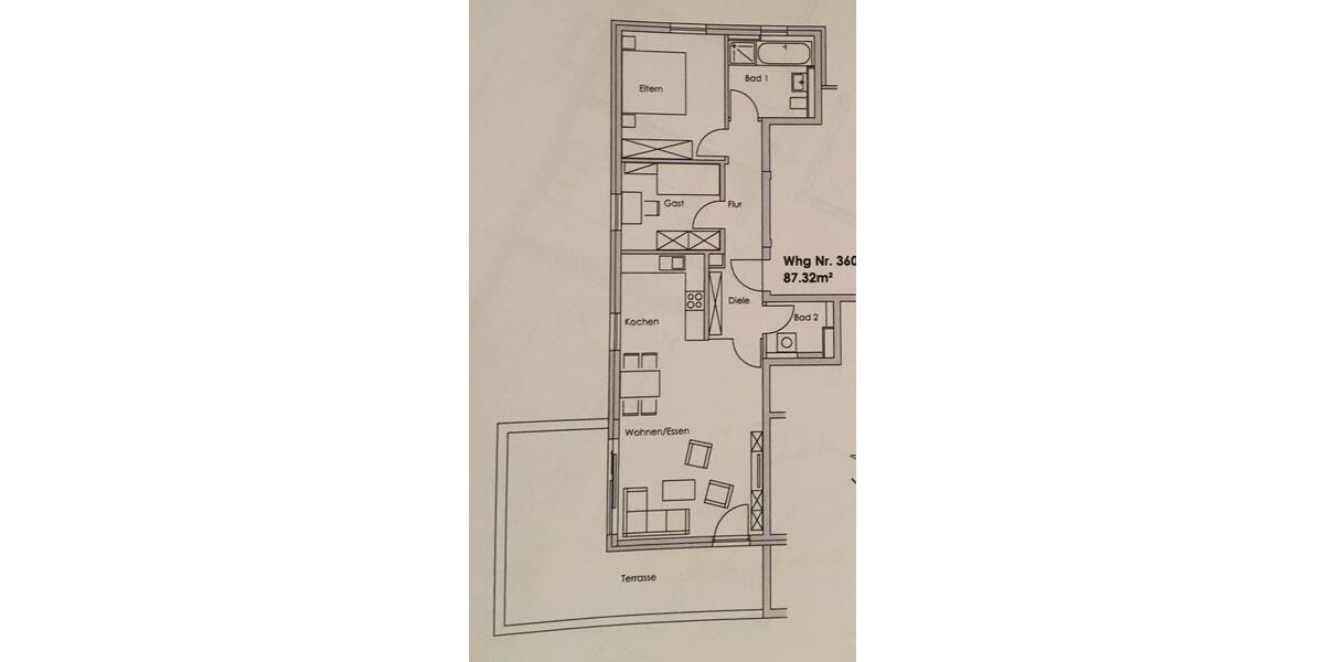 Erdgeschoßwohnung Augsburg Innenstadt - 3 Zimmer, 87 m&sup2;, 1.495&euro; | Angebot:26039731