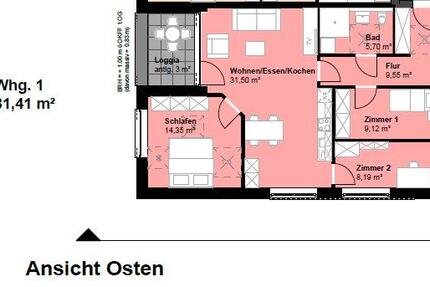 Wohnung Münster Münster-Südost - 2 Zimmer, 70 m&sup2;, 784&euro; | Angebot:26492203