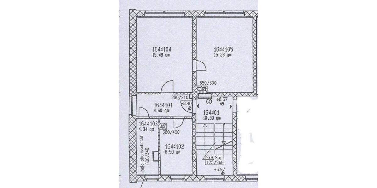 Etagenwohnung Chemnitz Gablenz - 2 Zimmer, 46 m&sup2;, 255&euro; | Angebot:26155801