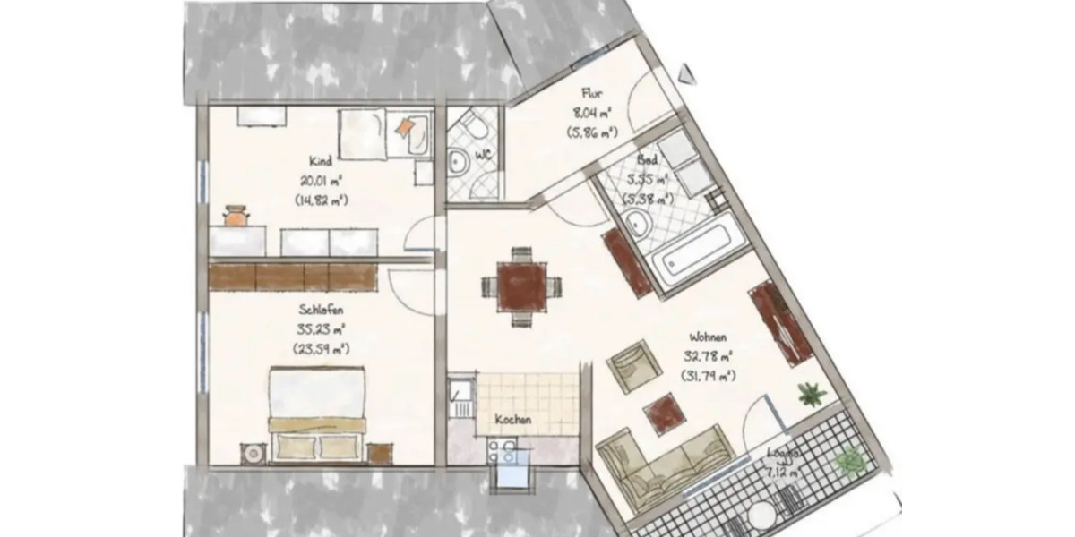 Dachgeschoßwohnung Bad Sooden-Allendorf Allendorf - 3 Zimmer, 97 m&sup2;, 890&euro; | Angebot:25283274