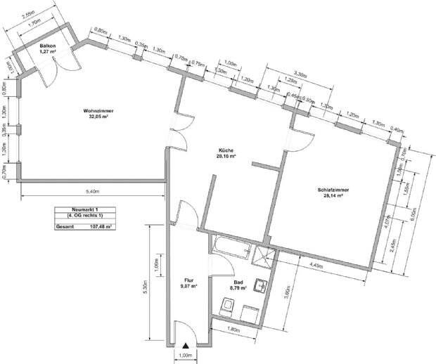 Etagenwohnung Löbau Altlöbau - 2 Zimmer, 107 m&sup2;, 538&euro; | Angebot:24026973
