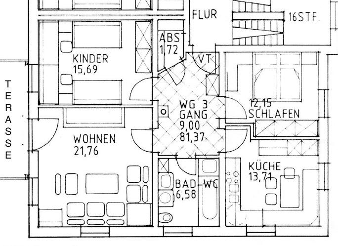 Terrassenwohnung Burgkirchen an der Alz - 3 Zimmer, 82 m&sup2;, 750&euro; | Angebot:26029617