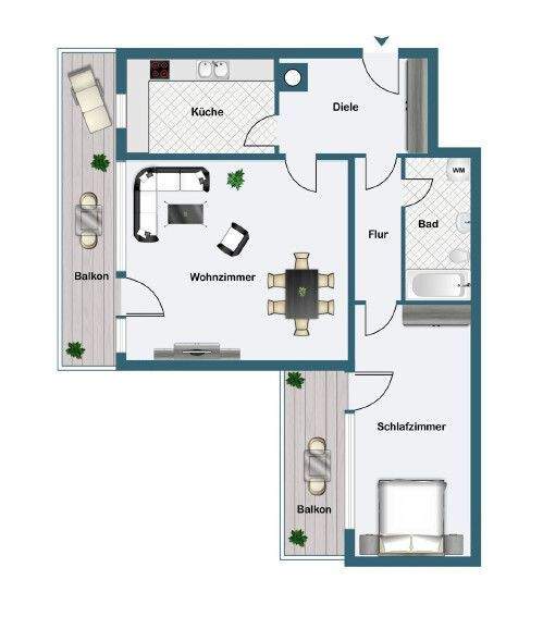 Etagenwohnung Lübeck St. Jürgen St. Jürgen - 2 Zimmer, 73 m&sup2;, 800&euro; | Angebot:25108122