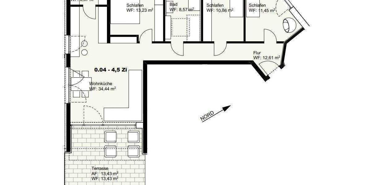 Terrassenwohnung Tuttlingen Nendingen - 4 Zimmer, 115 m&sup2;, 1.330&euro; | Angebot:26170688