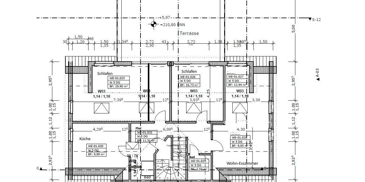 Dachgeschoßwohnung Solingen Mitte - 3 Zimmer, 93 m&sup2;, 1.300&euro; | Angebot:26521883