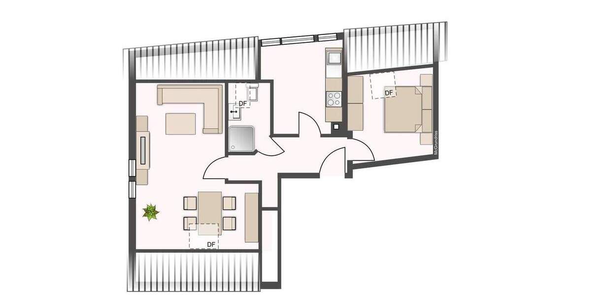 Etagenwohnung Korbach - 1 Zimmer, 53 m&sup2;, 338&euro; | Angebot:25695794