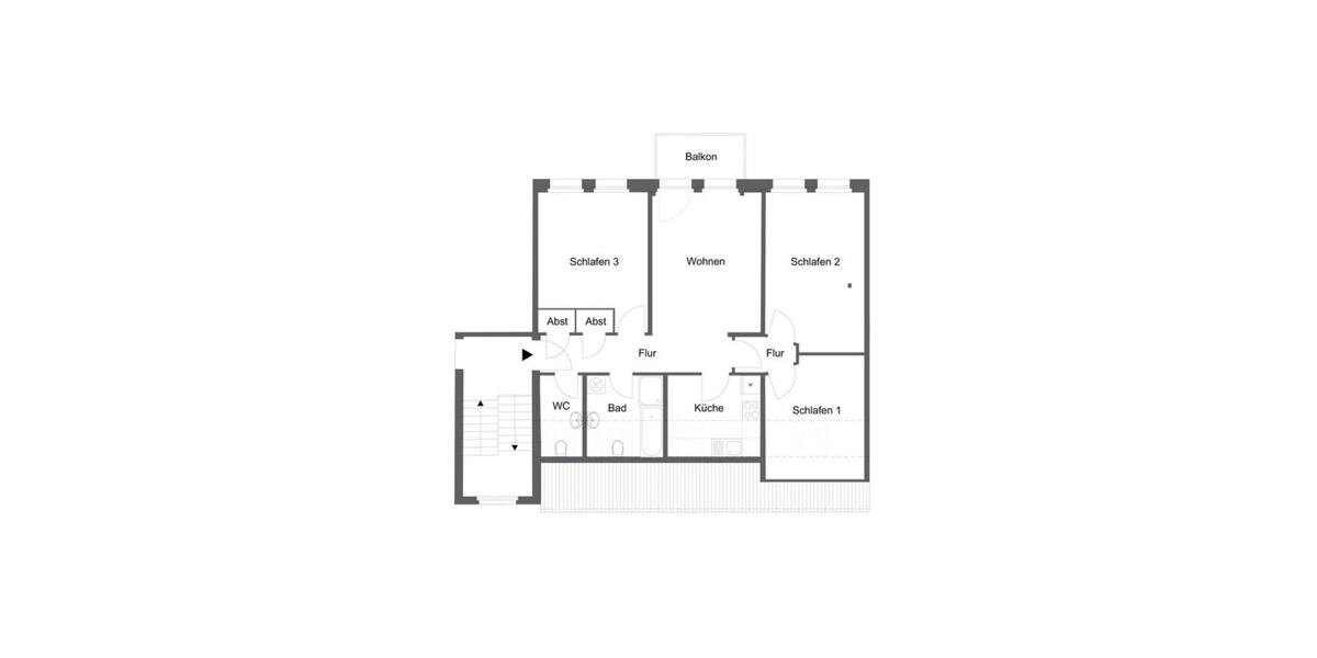 Neu! Sanierte 81 m² - 4-Zi, Gast-WC, Balkon 4 zimmer