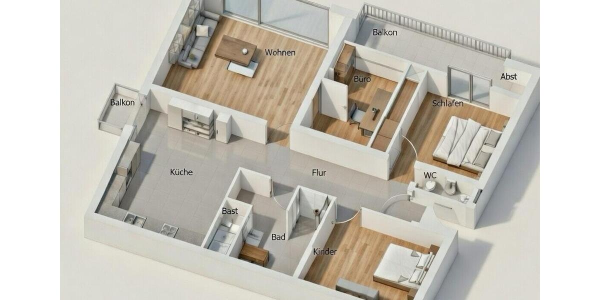 Dachgeschoßwohnung Bielefeld - 4 Zimmer, 110 m&sup2;, 1.980&euro; | Angebot:25056433