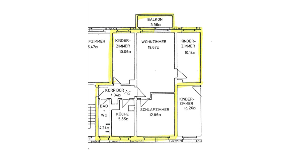 Etagenwohnung Kamenz - 4 Zimmer, 69 m&sup2;, 485&euro; | Angebot:25656072