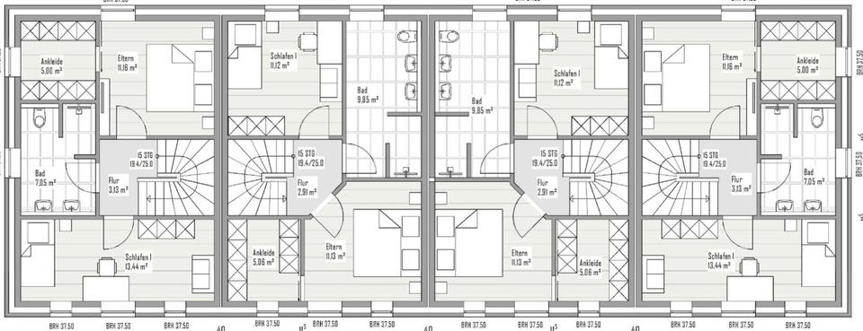 Reihenhaus Friesoythe - 4 Zimmer, 123 m&sup2;, 1.540&euro; | Angebot:26563422