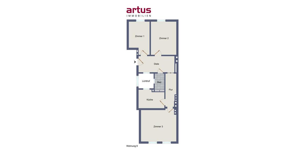 Etagenwohnung Bayreuth City - 3 Zimmer, 86 m&sup2;, 1.000&euro; | Angebot:26662109