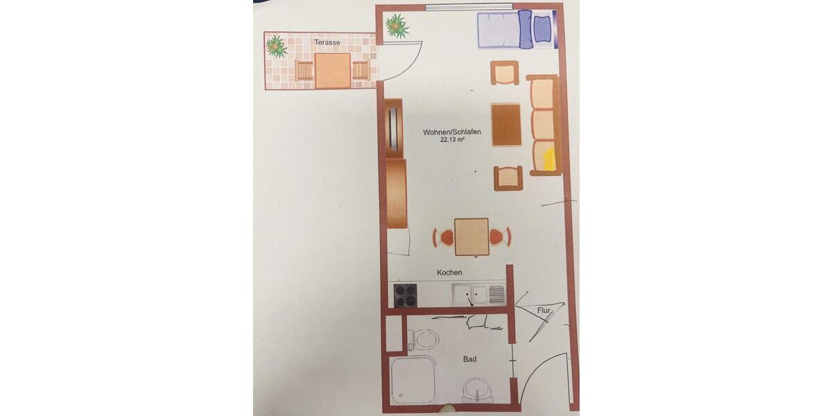 Etagenwohnung Auggen - 1 Zimmer, 35 m&sup2;, 470&euro; | Angebot:26458988