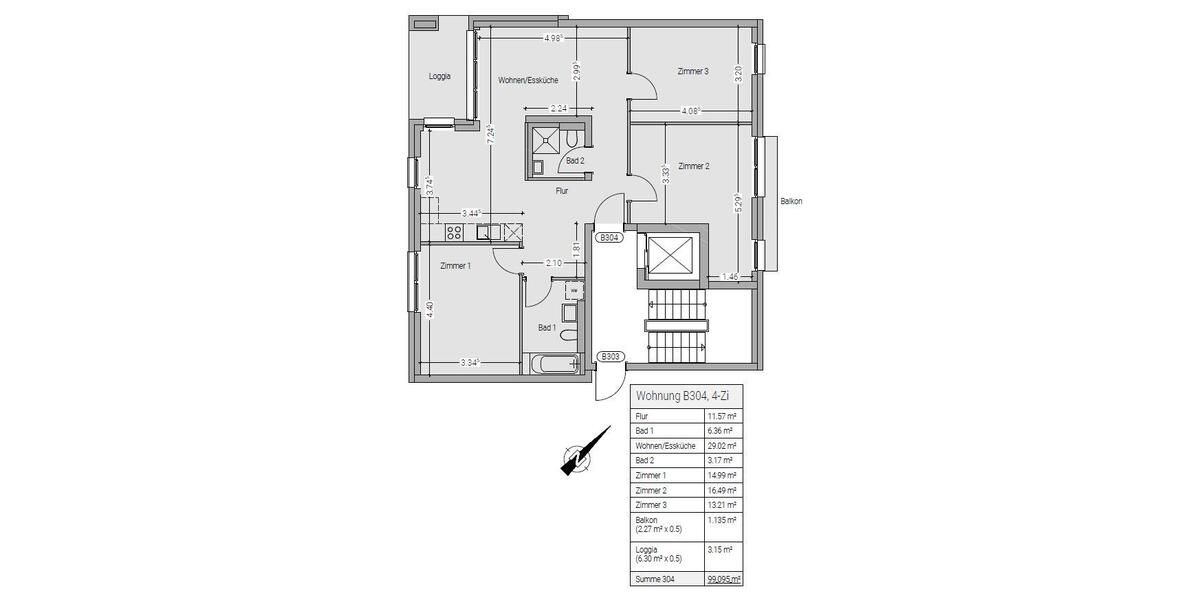 Etagenwohnung Schwäbisch Hall - 4 Zimmer, 99 m&sup2;, 1.189&euro; | Angebot:24943152