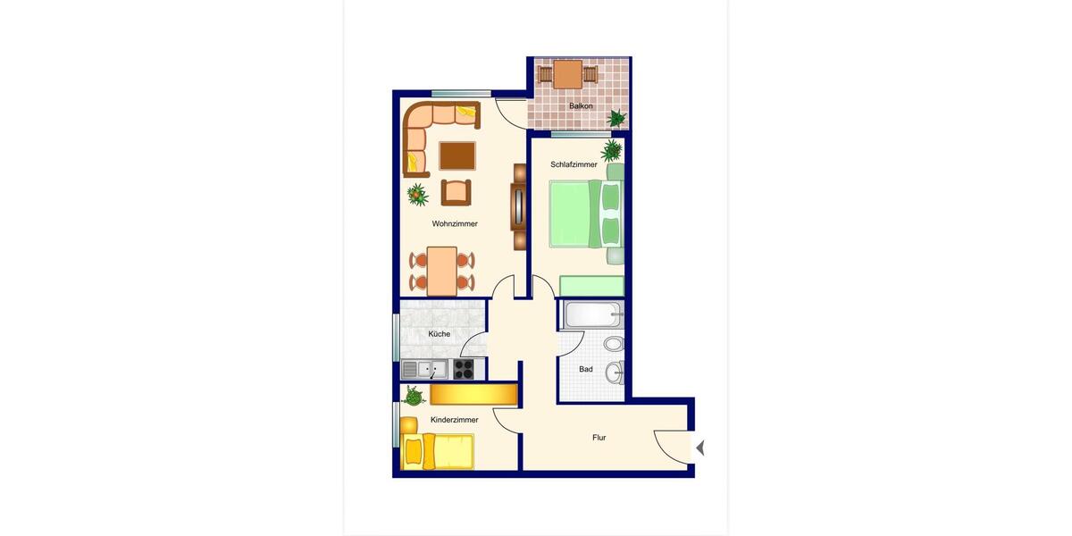 Etagenwohnung Groß-Gerau Gerau - 3 Zimmer, 93 m&sup2;, 1.190&euro; | Angebot:25995697