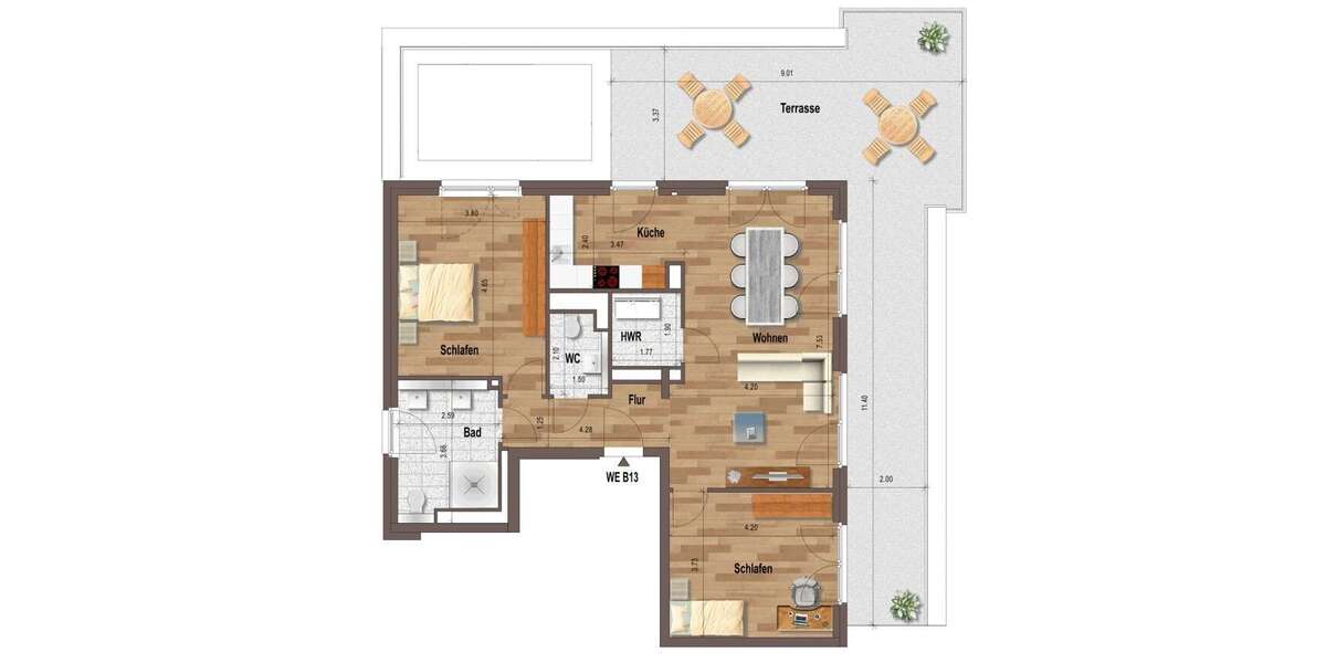 Etagenwohnung Mönchengladbach Westend - 3 Zimmer, 122 m&sup2;, 1.595&euro; | Angebot:26586298