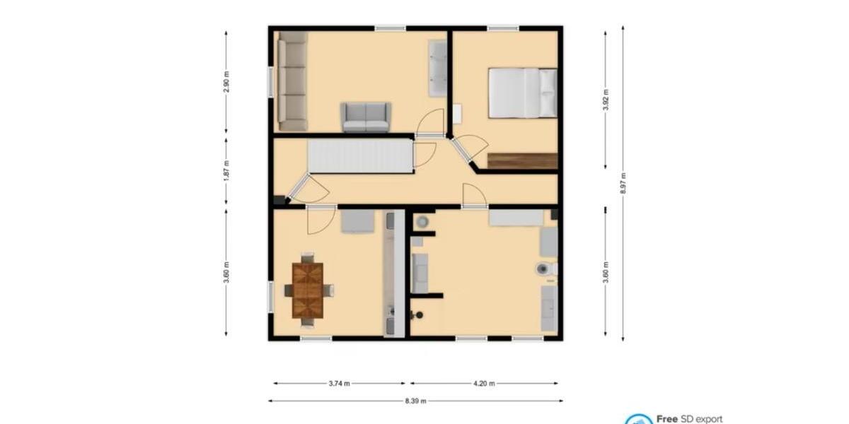 2-Zimmer-Wohnung zu vermieten 2 zimmer