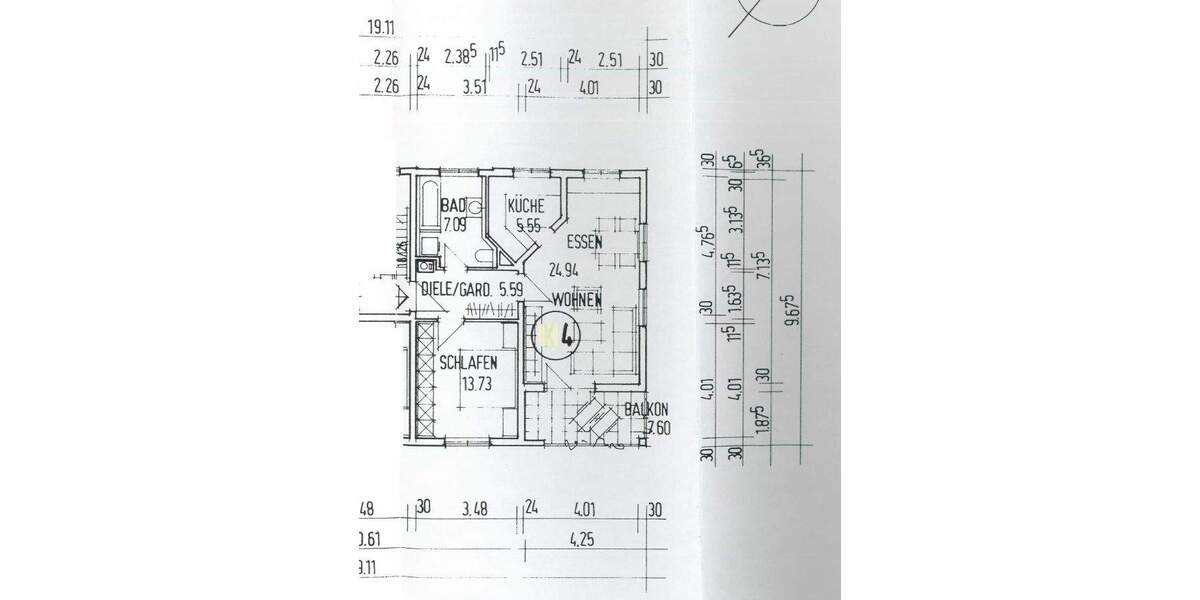 Etagenwohnung Flöha - 2 Zimmer, 60 m&sup2;, 425&euro; | Angebot:26731130