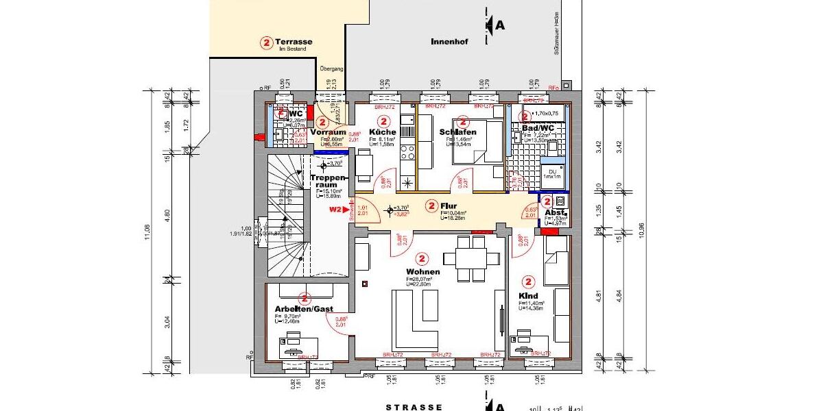 Etagenwohnung Zschopau - 4 Zimmer, 93 m&sup2;, 970&euro; | Angebot:26477531