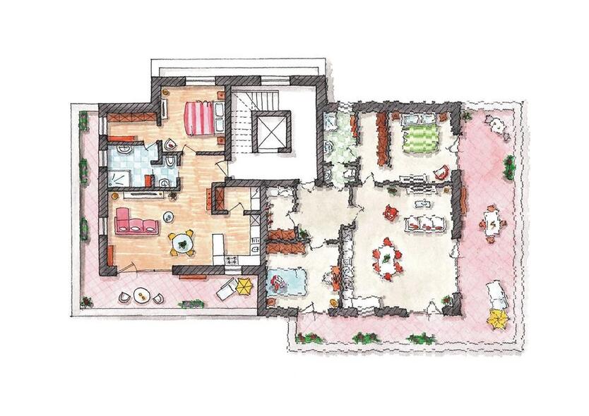 Helle Dachgeschosswohnung in Wildeshausen mit Balkon zimmer