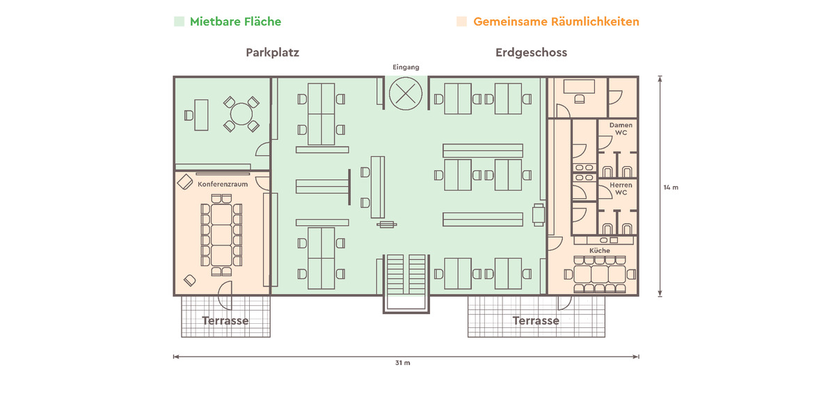 Wunderschöne Büroflächen in atemberaubendem Ambiente zimmer