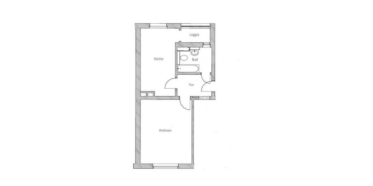 Etagenwohnung Dresden Leuben - 1 Zimmer, 45 m&sup2;, 362&euro; | Angebot:26160854