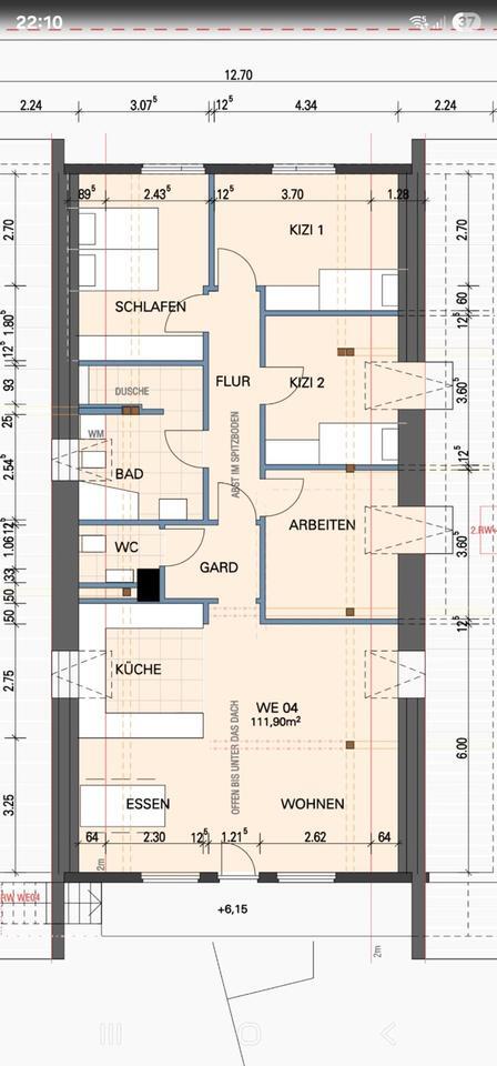 Schöne Helle Dachgeschoßwohnung in Bad Wünnenberg - Fürstenberg