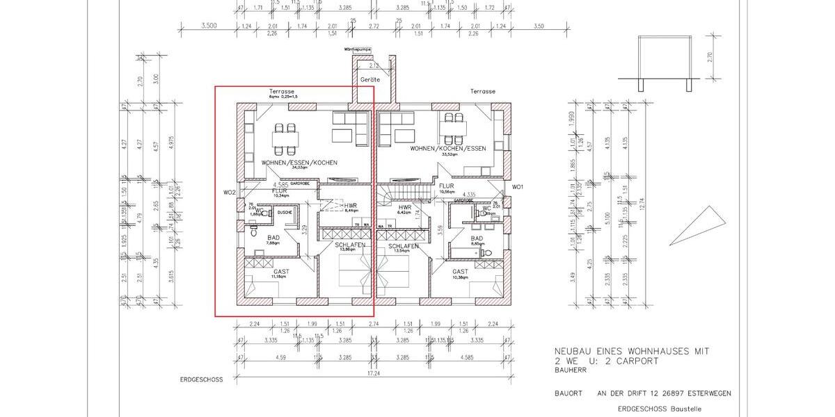 Bungalow Esterwegen - 2 Zimmer, 89 m&sup2;, 1.000&euro; | Angebot:26439466