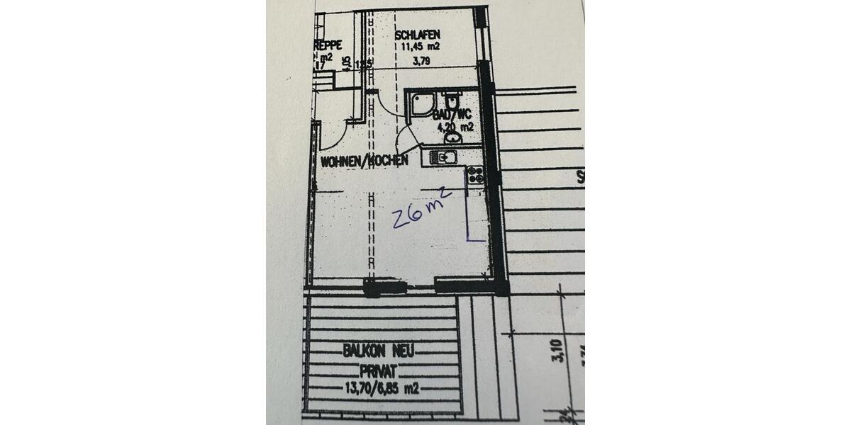 Dachgeschoßwohnung Broderstorf - 2 Zimmer, 45 m&sup2;, 750&euro; | Angebot:25214399