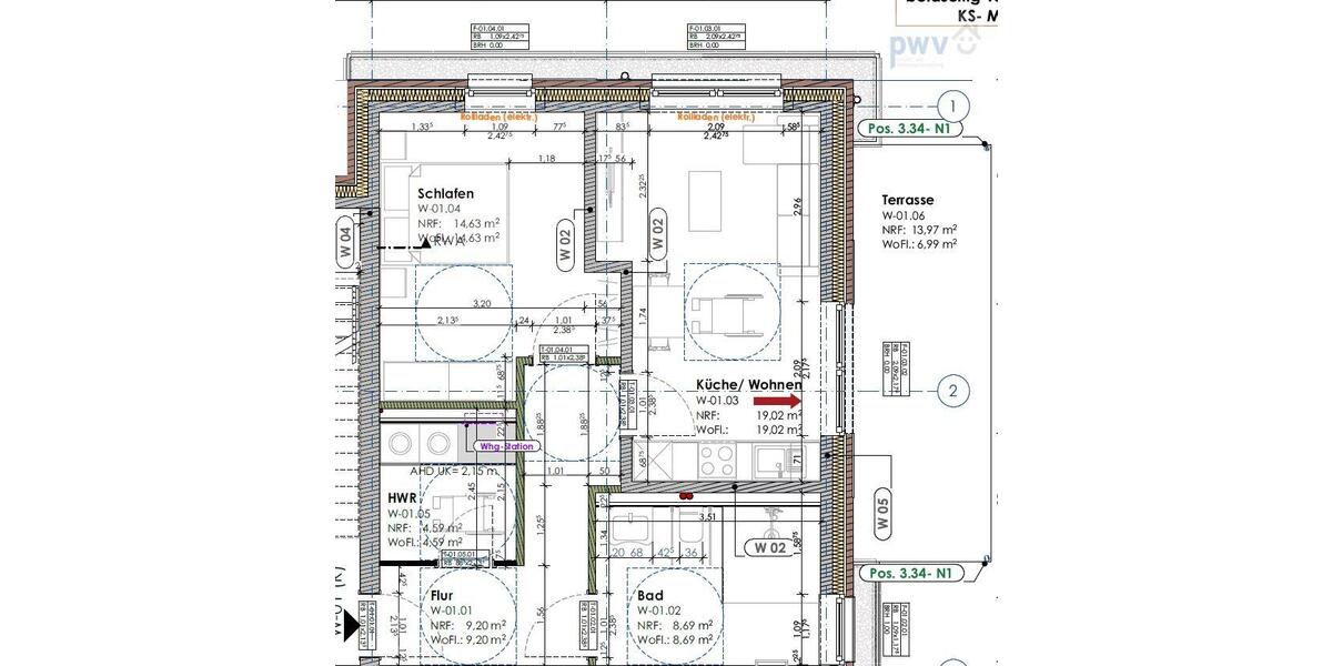 Erdgeschoßwohnung Aurich Egels und Wallinghausen - 2 Zimmer, 66 m&sup2;, 697&euro; | Angebot:26367149