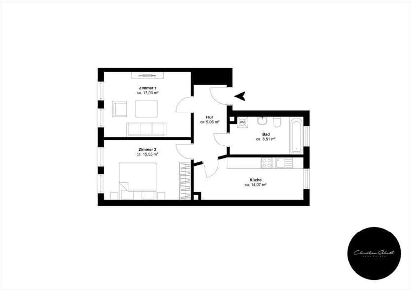 Wohnung zum Mieten in Leipzig Lindenau 515 € 60 m²