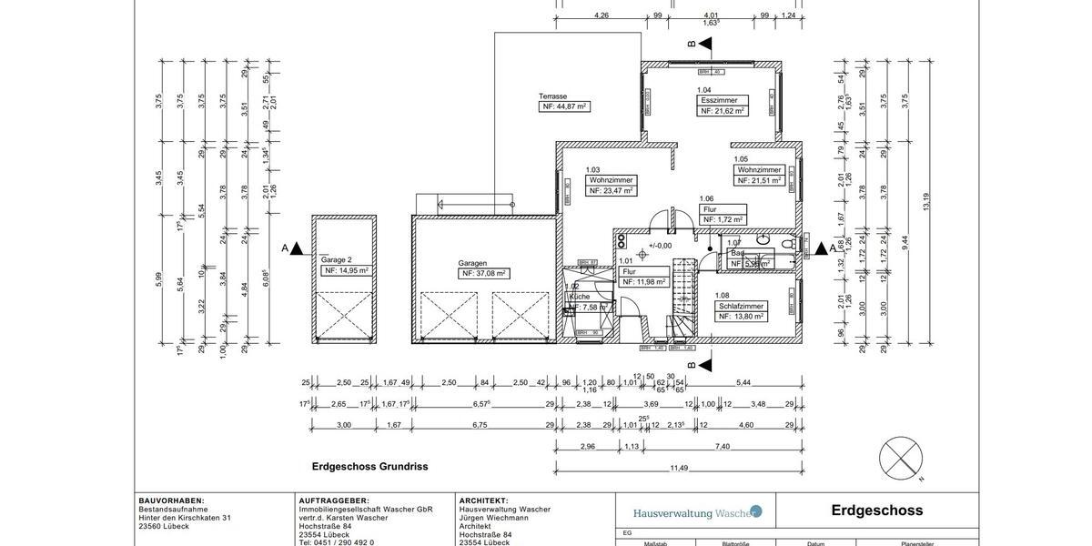 Einfamilienhaus Lübeck Sankt Jürgen - 6 Zimmer, 201 m&sup2;, 1.450&euro; | Angebot:26029451