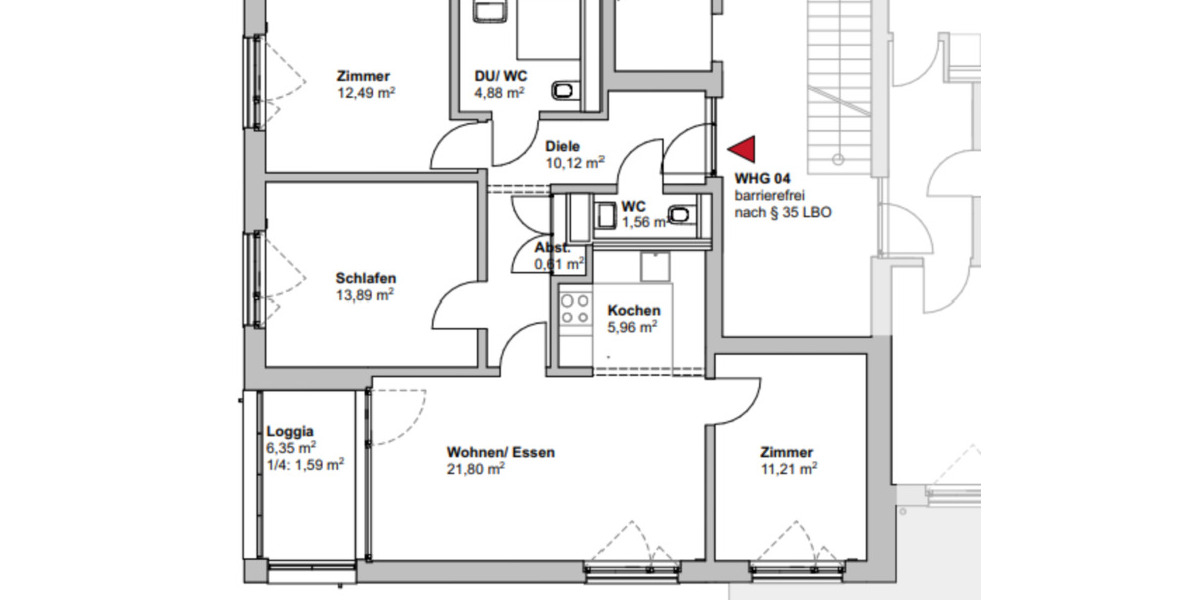 Etagenwohnung Brühl - 4 Zimmer, 84 m&sup2;, 1.178&euro; | Angebot:24767565